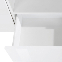 Meuble TV salon moderne 260x43cm blanc brillant More Modèle