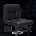 Tabouret de bar pivotant rembourré design moderne noir Atlanta Black Edition Offre