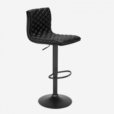 Tabouret haut bar et cuisine design moderne noir Denver Black Edition Promotion