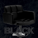 Tabouret noir design avec accoudoirs pour cuisine et bar Oakland Black Edition Offre