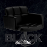 Tabouret noir design avec accoudoirs pour cuisine et bar Oakland Black Edition Offre