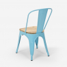 chaise cuisine industrielle design style Lix steel wood top light Dimensions