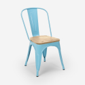 chaise cuisine industrielle design style Lix steel wood top light Caractéristiques