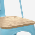 chaise cuisine industrielle design style Lix steel wood top light Prix