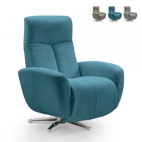 Fauteuil relax design moderne inclinable avec repose-pieds pivotant Marianna Promotion