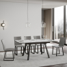 Table à manger extensible 90x120-180cm design moderne Mirhi Marble Remises