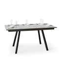 Table à manger extensible 90x160-220cm design moderne Mirhi Long Marble Offre