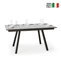 Table à manger extensible 90x160-220cm design moderne Mirhi Long Marble Vente