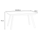 Table à manger extensible grise 90x160-220cm cuisine Mirhi Long Concrete Réductions