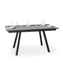 Table à manger extensible grise 90x160-220cm cuisine Mirhi Long Concrete Offre