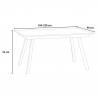 Table à manger en bois de cuisine extensible 90x160-220cm Mirhi Long Noix Réductions