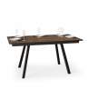 Table à manger en bois de cuisine extensible 90x160-220cm Mirhi Long Noix Offre