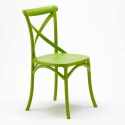 Lot de 20 chaises restaurant bar en polypropylène Vintage 