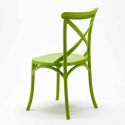 Lot de 20 chaises restaurant bar en polypropylène Vintage 