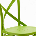 Lot de 20 chaises restaurant bar en polypropylène Vintage 