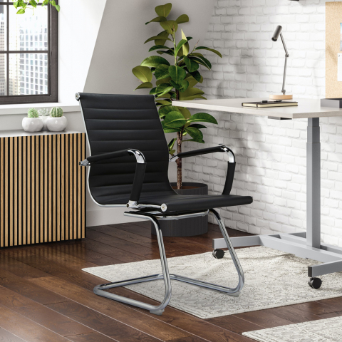 Chaise de bureau ergonomique au design moderne avec pieds luge Miga V