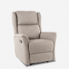 Fauteuil relax inclinable manuel en tissu avec repose-pied Hope Modèle