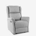 Fauteuil relax inclinable manuel en tissu avec repose-pied Hope 