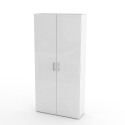 Armoire à chaussures design entrée blanc brillant 28 paires Girl Offre