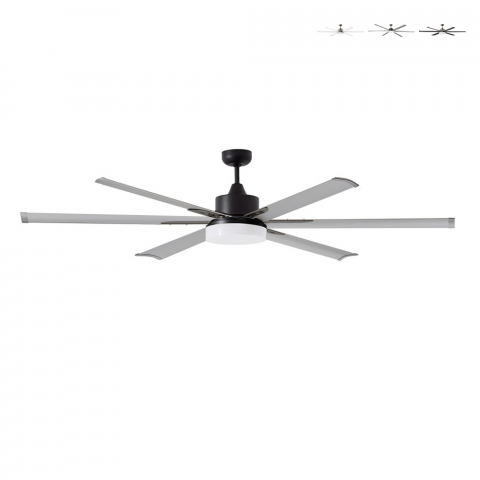 Ventilateur de plafond lumineux silencieux LED 210cm télécommande Albatross BL