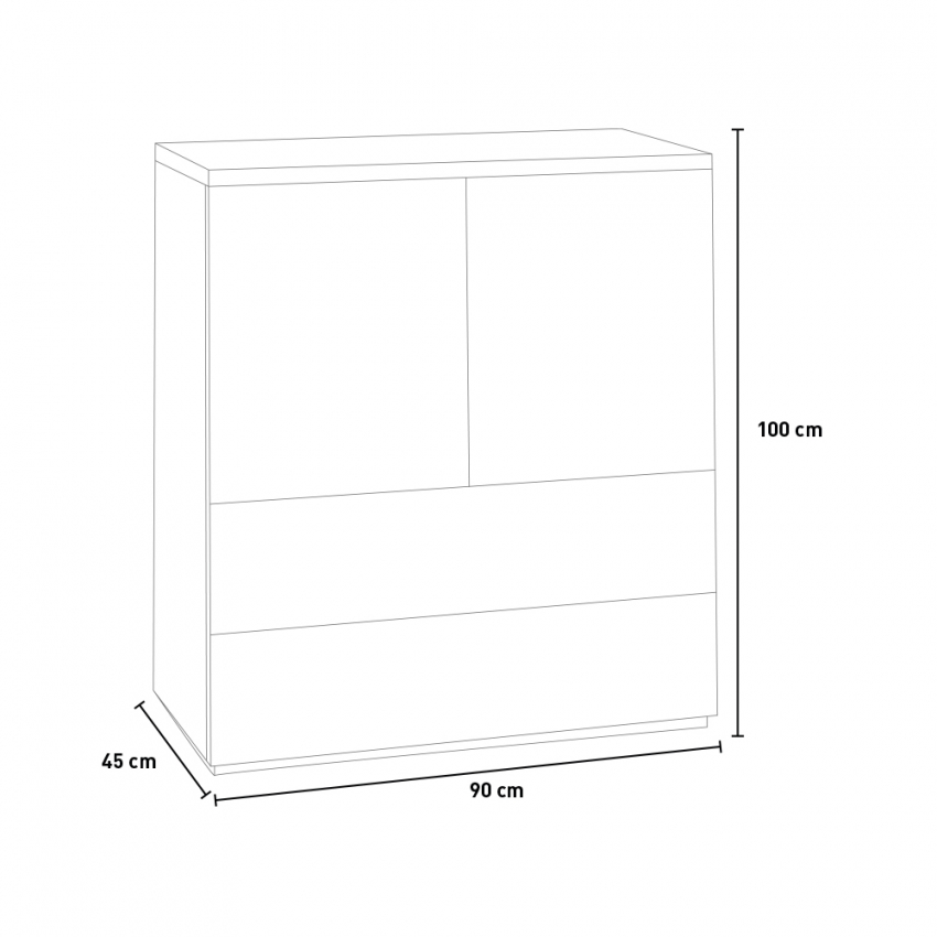 Meuble Salle de Bain, avec 2 Portes, Multiple Zones de Rangement, Commode  de Toilette Blanc pour Salle à Manger, Entrée, Salon - Cdiscount Maison