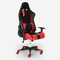 Chaise gaming ergonomique réglable avec coussins et accoudoirs Adelaide Fire Promotion