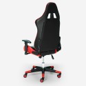 Chaise gaming ergonomique réglable avec coussins et accoudoirs Adelaide Fire Catalogue