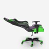Chaise de jeu ergonomique avec accoudoirs et coussins réglables Adelaide Emerald Réductions