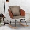Fauteuil à bascule moderne fauteuil en bois coussin de salon Supoles