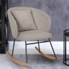 Chaise à bascule moderne fauteuil de salon coussin en bois Houpa