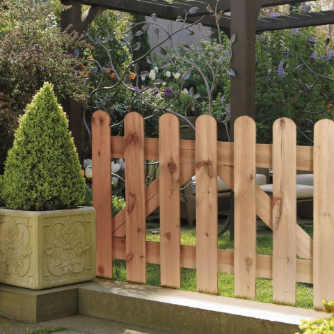 Clôture de jardin en bois 100x70cm d'entrée de jardin Mini