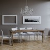 Table à manger console extensible 90x48-308cm bois Romagna Noix Remises