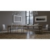 Table à manger console extensible 90x48-308cm bois Romagna Noix Réductions