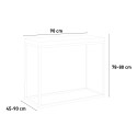 Console extensible Table de salle à manger cuisine grise 90x45-90cm Nordica Libra Concrete Réductions
