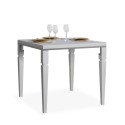 Table extensible 90x90-180cm cuisine blanche classique Impero Libra Offre