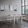 Table extensible 90x90-180cm cuisine blanche classique Impero Libra Remises