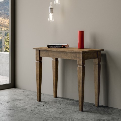 Console extensible 90x48-204cm table à manger en bois Impero Small Noix