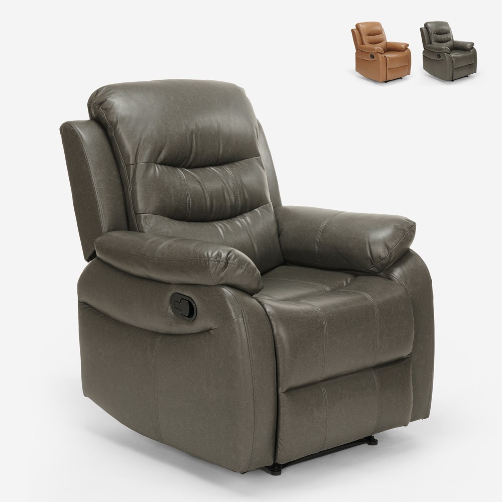 Fauteuil relax inclinable avec repose-pieds salon Panama Lux