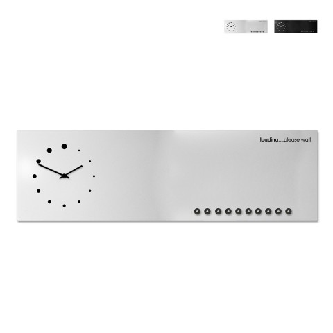 Horloge murale tableau blanc magnétique cuisine de bureau design moderne Loading