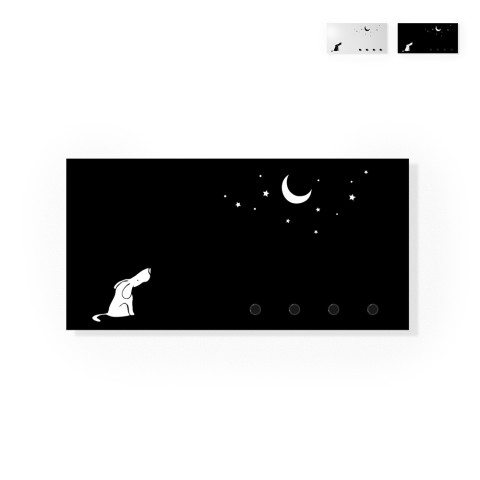 Porte-clés mural tableau magnétique moderne Dog and Moon Promotion