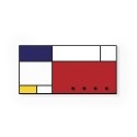 Porte-clés mural moderne tableau magnétique porte-objets Mondrian Offre