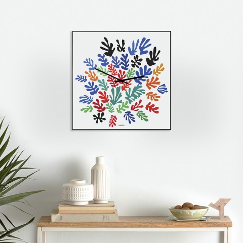 Horloge murale design moderne colorée salon bureau Matisse Promotion