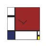 Horloge murale Mondrian tableau noir magnétique design moderne Offre