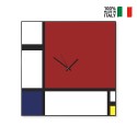 Horloge murale Mondrian tableau noir magnétique design moderne Vente