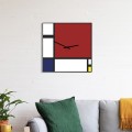 Horloge murale design moderne tableau magnétique Mondrian Promotion