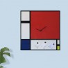 Horloge murale design moderne tableau magnétique Mondrian Réductions
