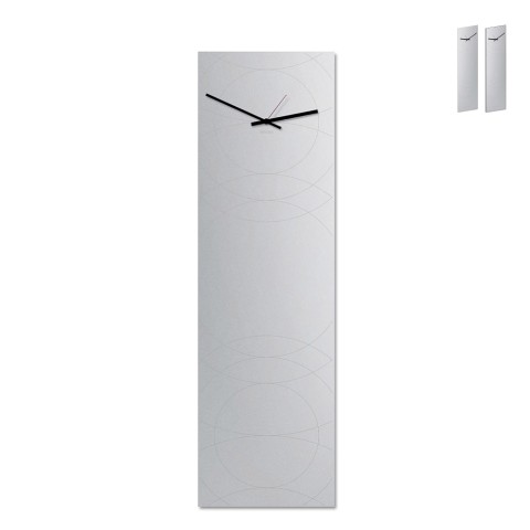 Horloge miroir murale au design vertical moderne Narciso