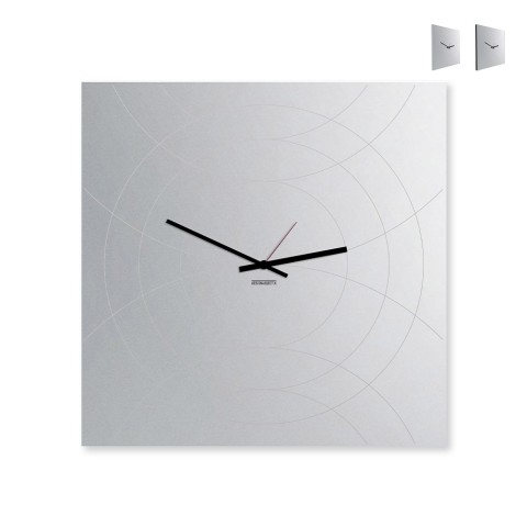 Horloge murale carrée miroir design moderne Narciso Promotion
