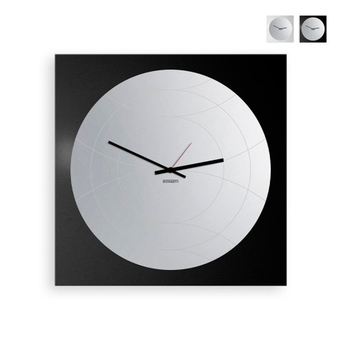 Horloge murale avec miroir rond cadre design moderne Narciso Promotion