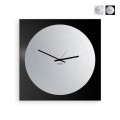 Horloge murale avec miroir rond cadre design moderne Narciso Promotion